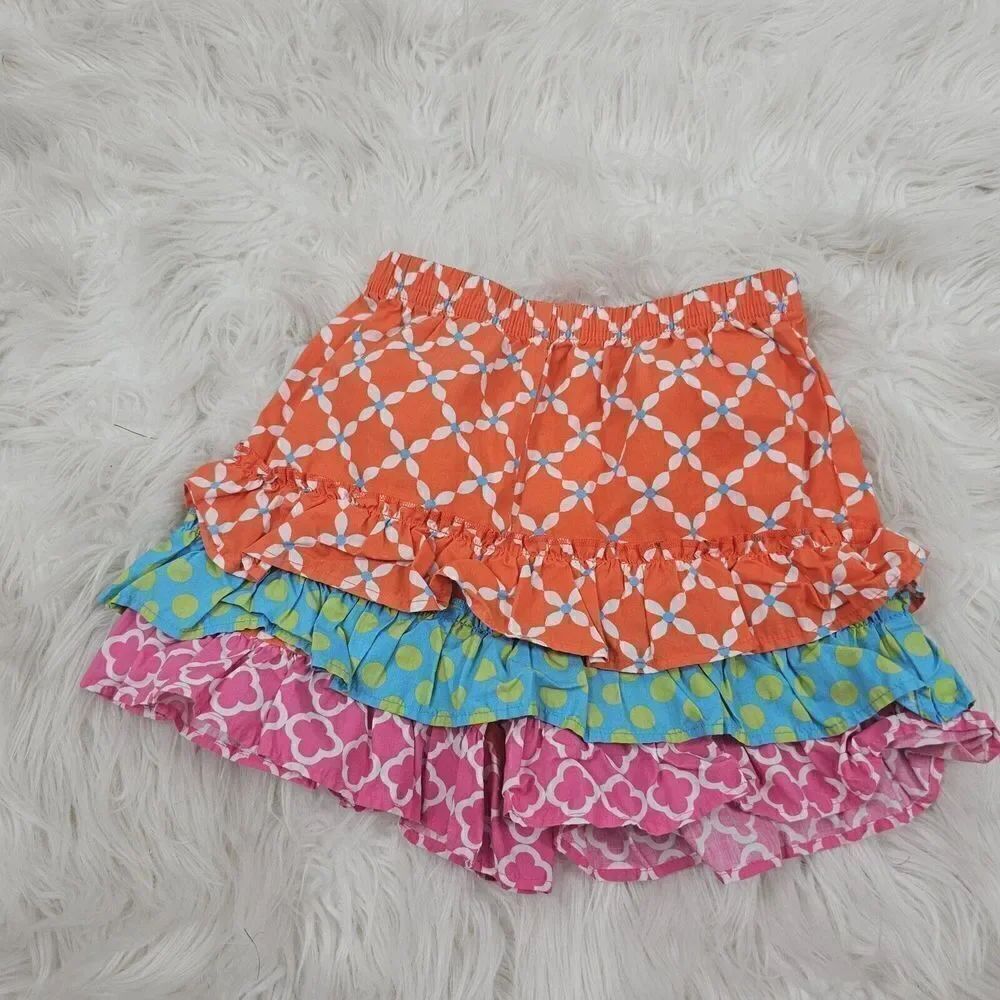 Eleanor Rose Callie Ruffle Shorts Shorties Orange Pink Crush 5-6 Girls
